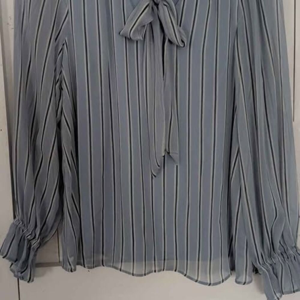 LC Lauren Conrad Striped Bow Blouse Size S
